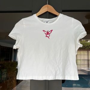 Puma x Dua Lipa White Crop Top Size Large